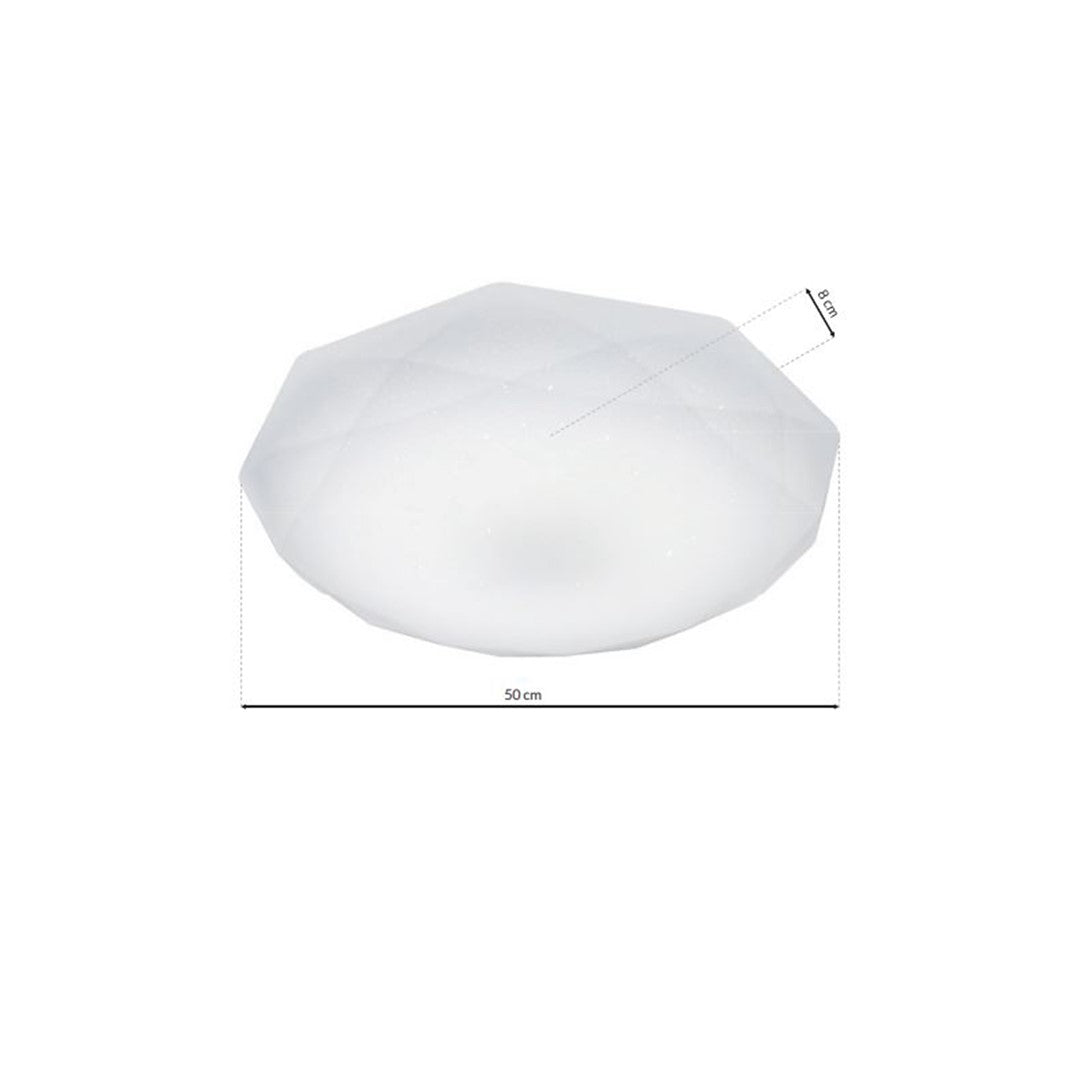 Hex Ceiling Lamp A Highly Efficient Modern Ceiling Lamp With Low Energy Led Light Source Included | 50cm | White