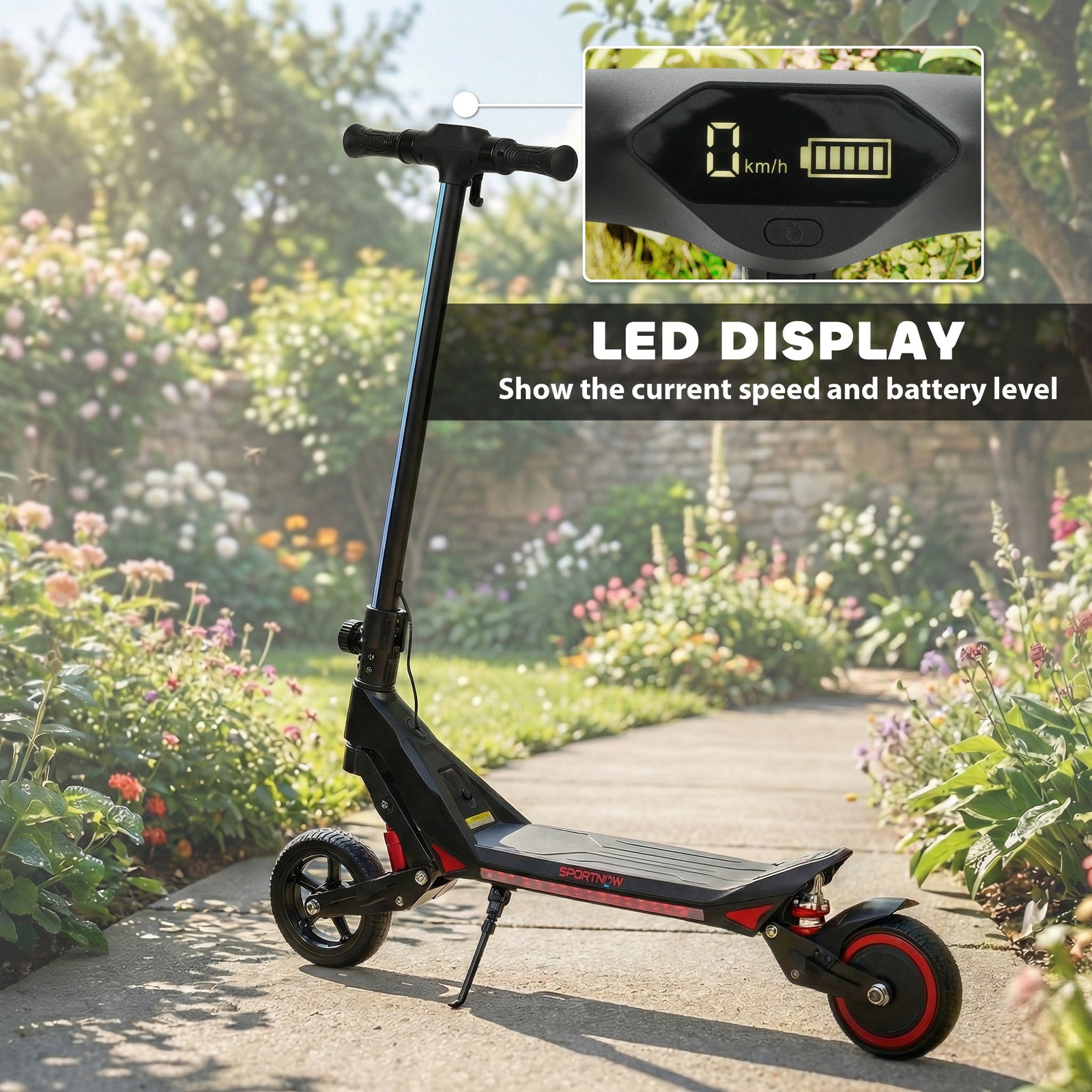Electric Scooter For Kids, Foldable E Scooter For Age Age 6+ | Black