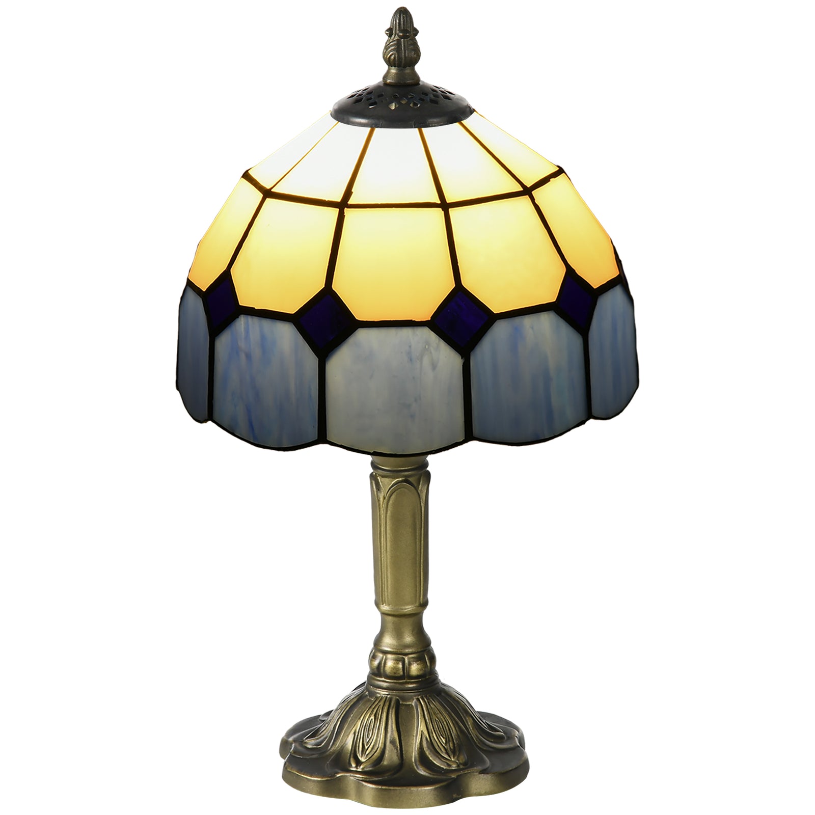 Antique Table Lamp, For Bedroom  Bulb Not Included, Blue