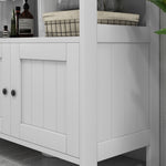 Bathroom Pedestal Under Sink Cabinet With Door | One Size | White