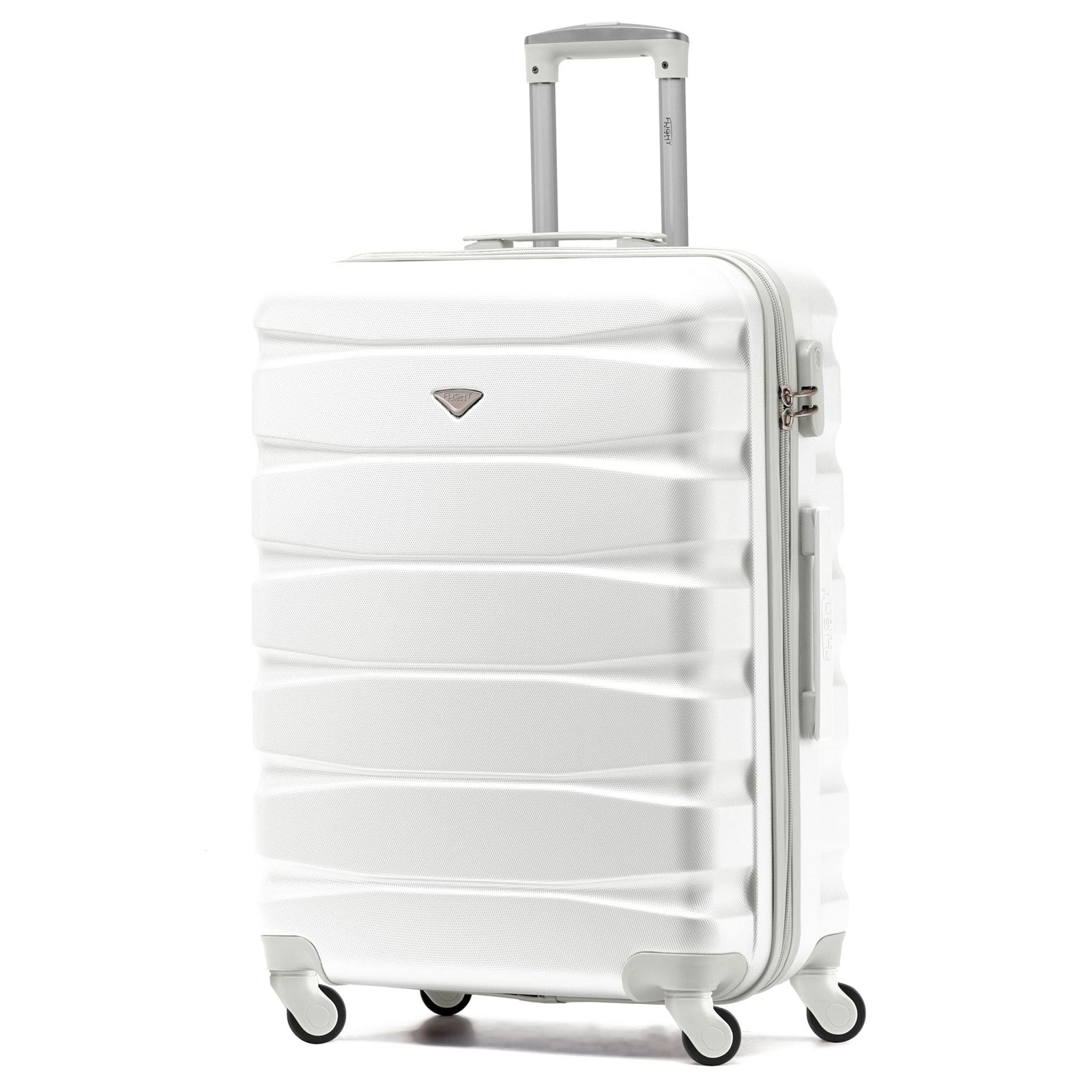 25" Medium Suitcase Check-in Hold Luggage Hard Shell 4 Wheels Tsa Lock | Medium | White