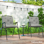 Garden Chair Cushions, Set Of 2 | Light Grey