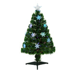 3/4ft Green Fiber Optic Christmas Tree Led Stars | 3ft | Green