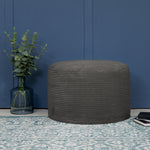 Frankie Cord Bean Bag Pouffe | Charcoal