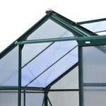 Polycarbonate Walk-in Greenhouse 6x6ft | Dark Green