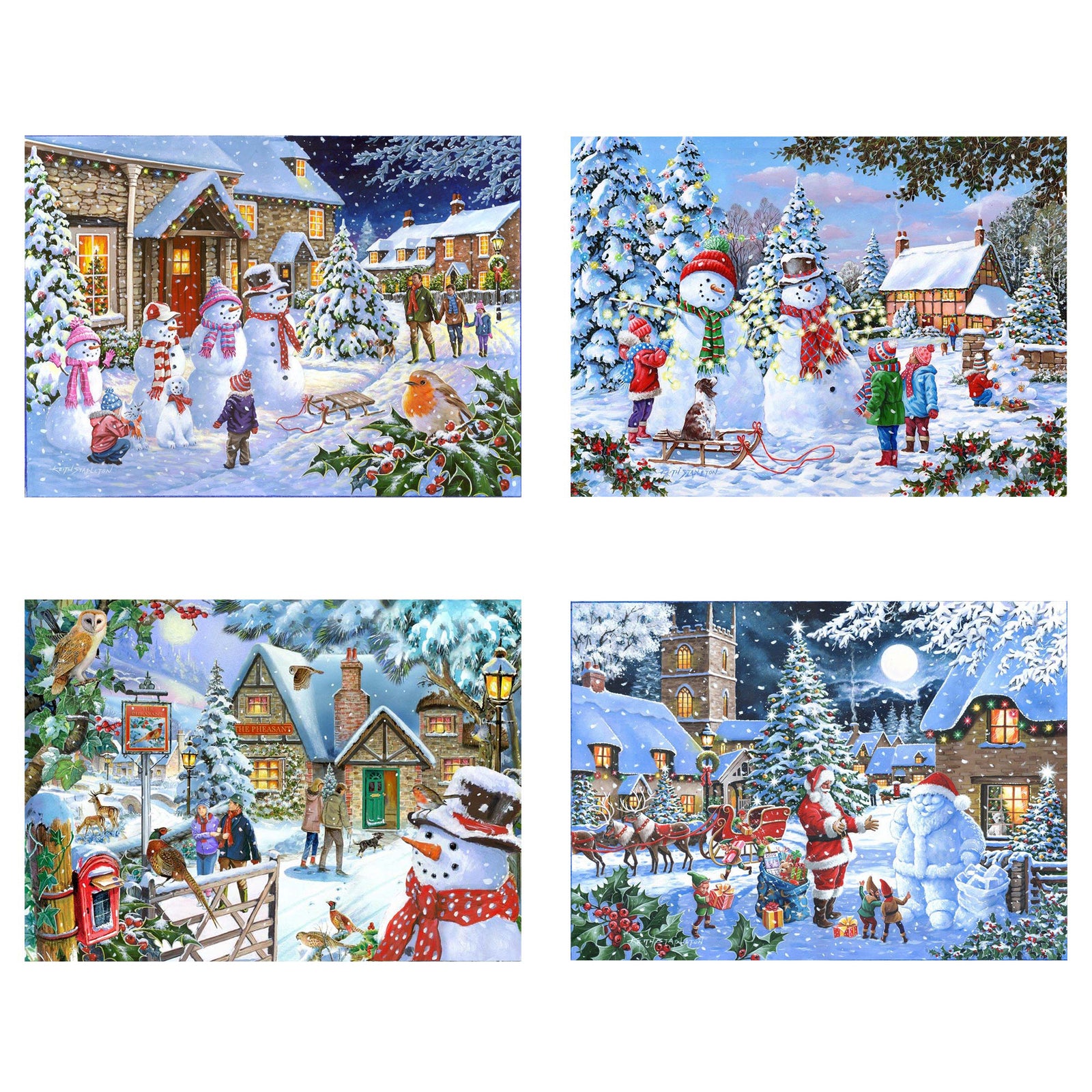 Let It Snow Jigsaw - 4 X 500 Piece Jigsaw Puzzles Multi Pack - For Adults