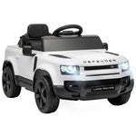 Land Rover Defender Licensed 12v Kids Ride On Car W/ Remote | White
