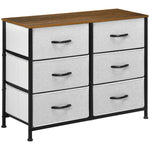 6/8 Drawer Fabric Chest Of Drawers W/ Wooden Top For Closet | Medium