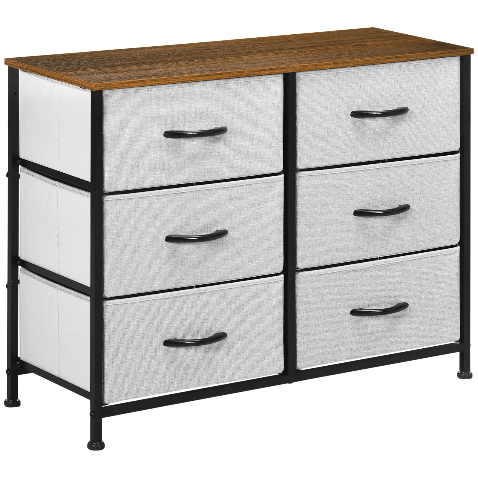 6/8 Drawer Fabric Chest Of Drawers W/ Wooden Top For Closet | Medium