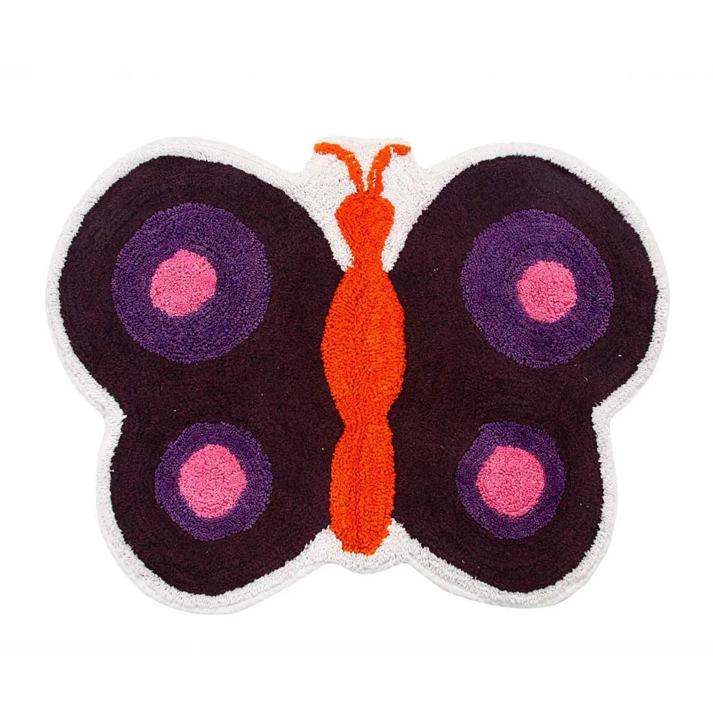 Cotton Tufted Purple Butterfly Children Rug
