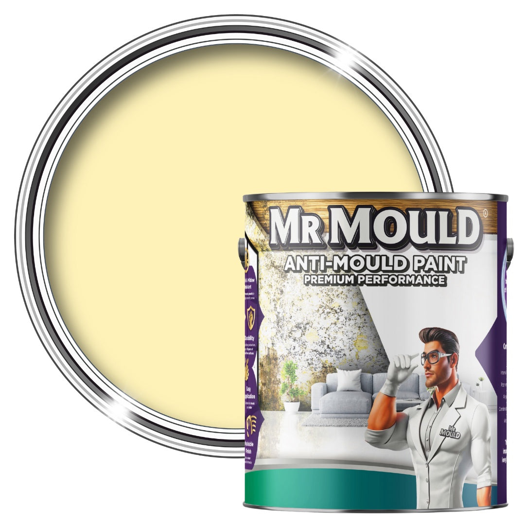 Anti-mould Paint - Premium Colour & Protection For Interior Walls & Ceilings | 1L | Light Yellow
