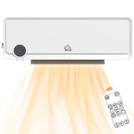 1000w/2000w Wall Downflow Heater 10-49 Degree Temperature | One Size | White