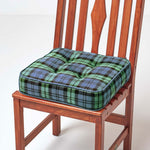 Tartan Check Cotton Dining Chair Booster Cushion | 40cm x 40cm | Blackwatch