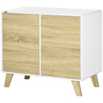 HOMCOM Modern Storage Cabinet With Push To Open Doors Adjustable