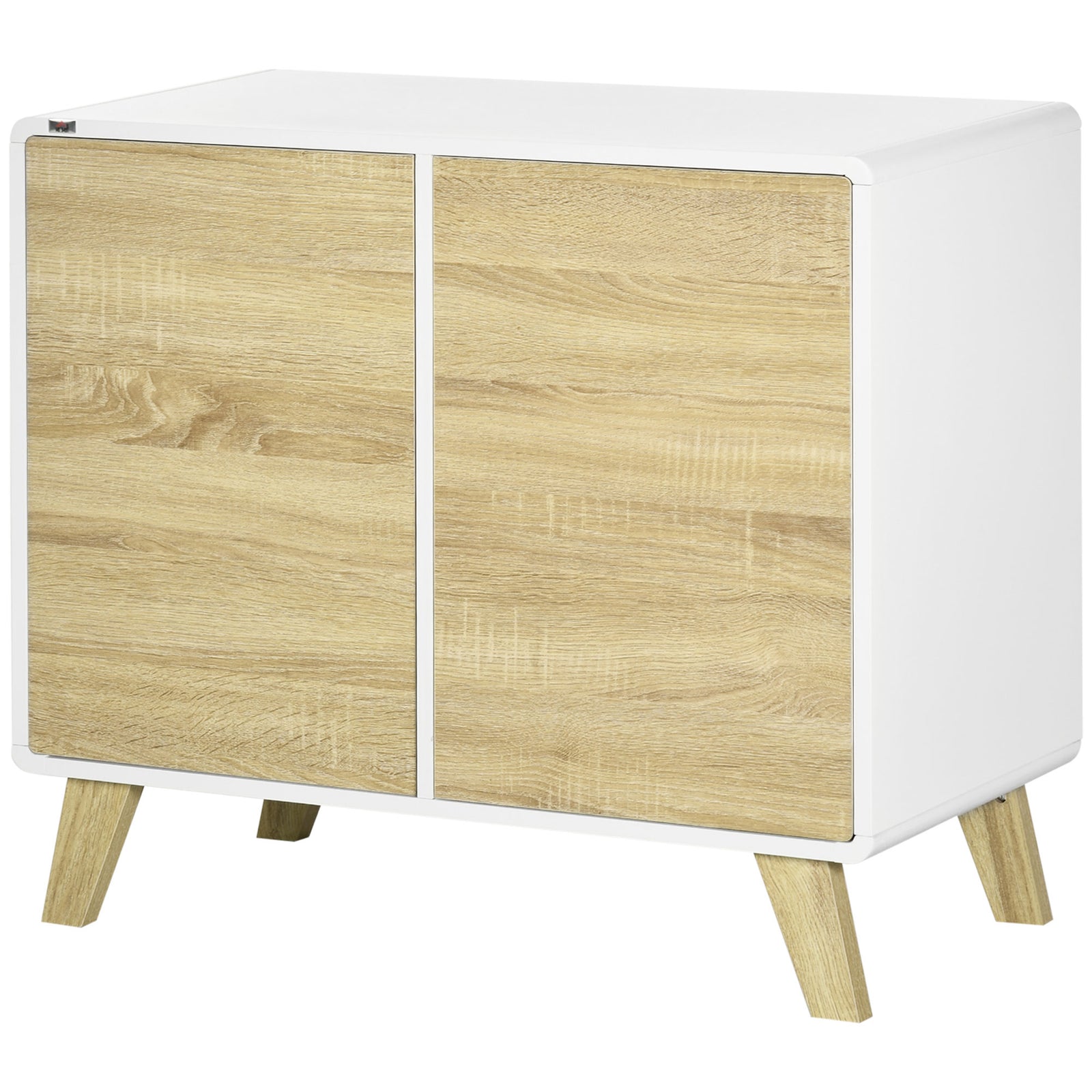 HOMCOM Modern Storage Cabinet With Push To Open Doors Adjustable
