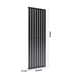 Steel Smoke Grey Vertical Tall Radiator With Single Panel