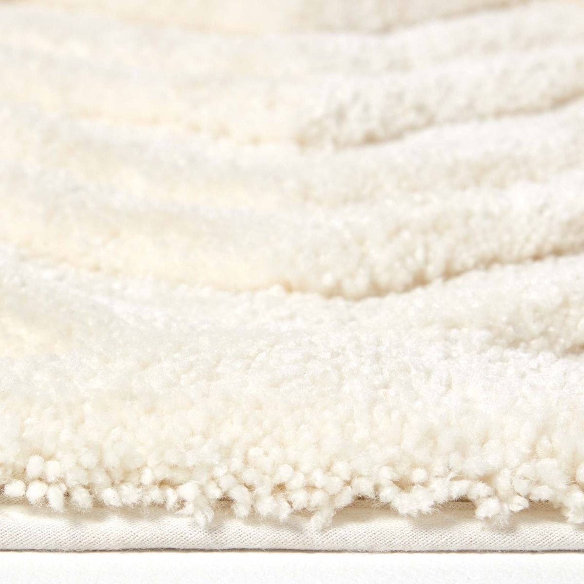 Chevron Geometric Pattern Thick Bathmat | 50 x 80cm | White