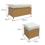 Buxton Rattan 9 Seat Rising Firepit Corner Set | Mixed Brown