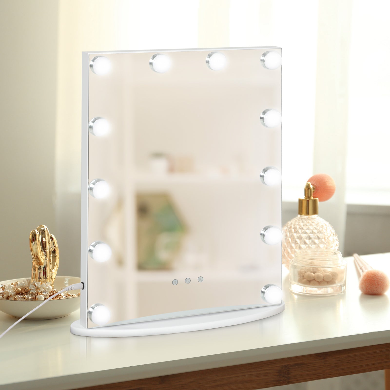 Hollywood Makeup Mirror With Led Light Dimmer Cosmetic