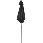 2m Parasol Patio Umbrella With 6 Ribs | Black