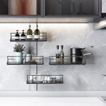 Wall Mount Metal Wire Spice Rack Set Of 4