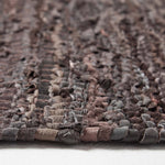 Denver Leather Woven Rug | 150cm x 240cm | Brown