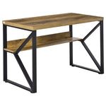 Workstation Desk With Storage Shelf, Brown