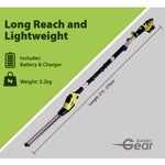 Garden Gear 20v Telescopic Hedge Trimmer + 20v Battery, Charger, Blade Cover And Shoulder Harness