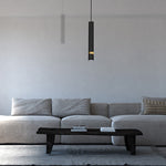 Joker Contemporary Pendant Lamp 1xgu10 Hand Made Cylindrical Style Light | Black & Gold