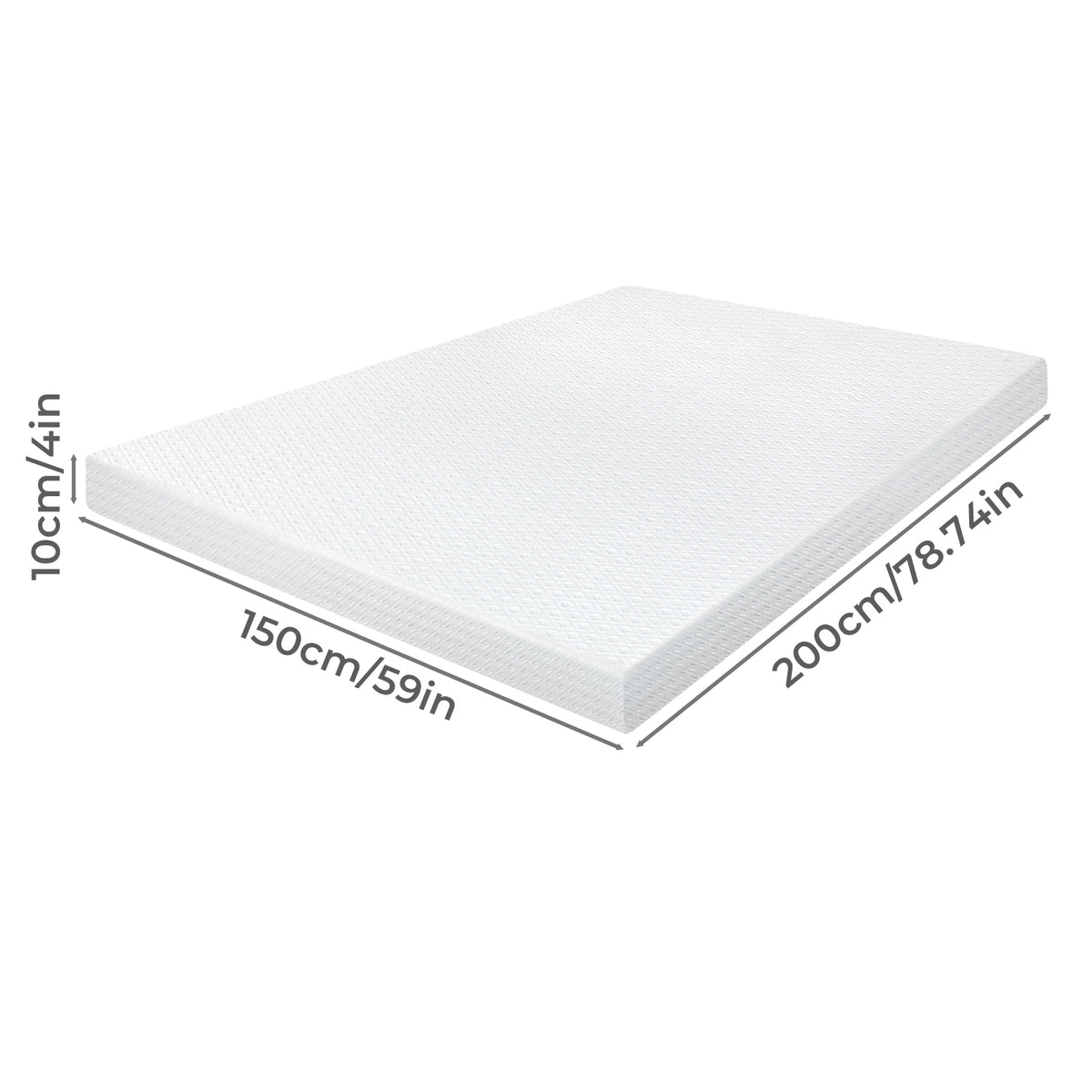 Lavio 4 Inch Mattress Topper King Cooling Memory Foam Pressure Relief Non Slip