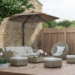 Wall Mounted Parasol W/ 180° Rotatable Canopy | Khaki