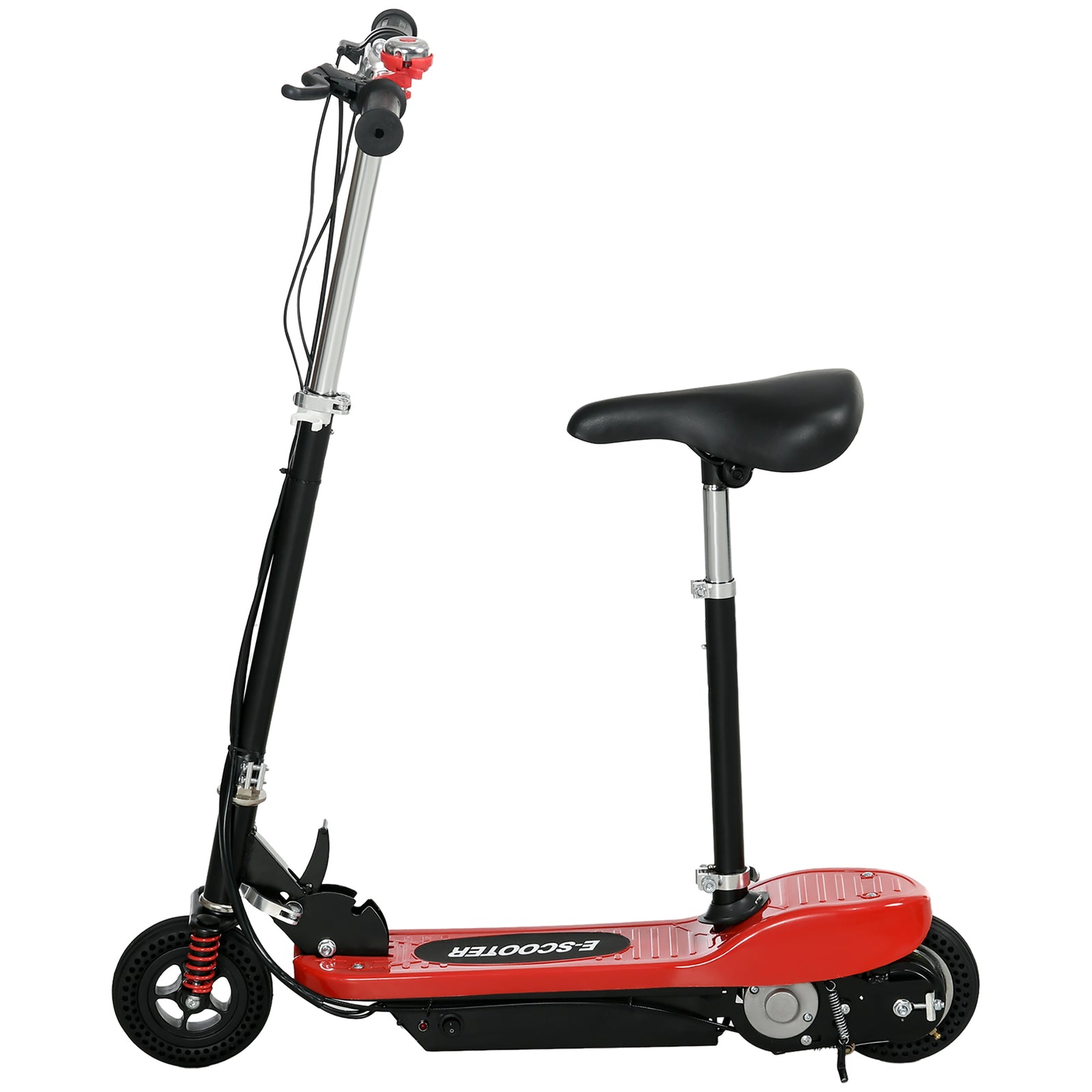 Folding Electric Scooter W/ Warning Bell, For Ages 4-14 | Red
