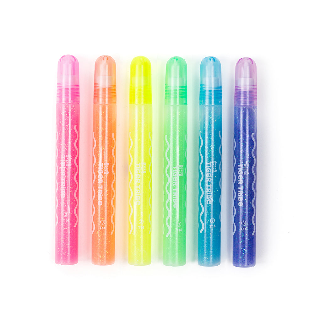 Glow Pens Set - 6 Pcs Glow In The Dark Markers