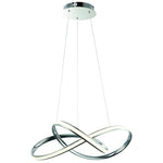 Cappio Chrome Led Pendant Lamp 36w(130w) Stunning Designer Hanging Ceiling Light With Elegant Chrome Curves