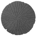 Rubber Stepping Stone Grey Log Design Garden Decoration | Set of 2 | Grey