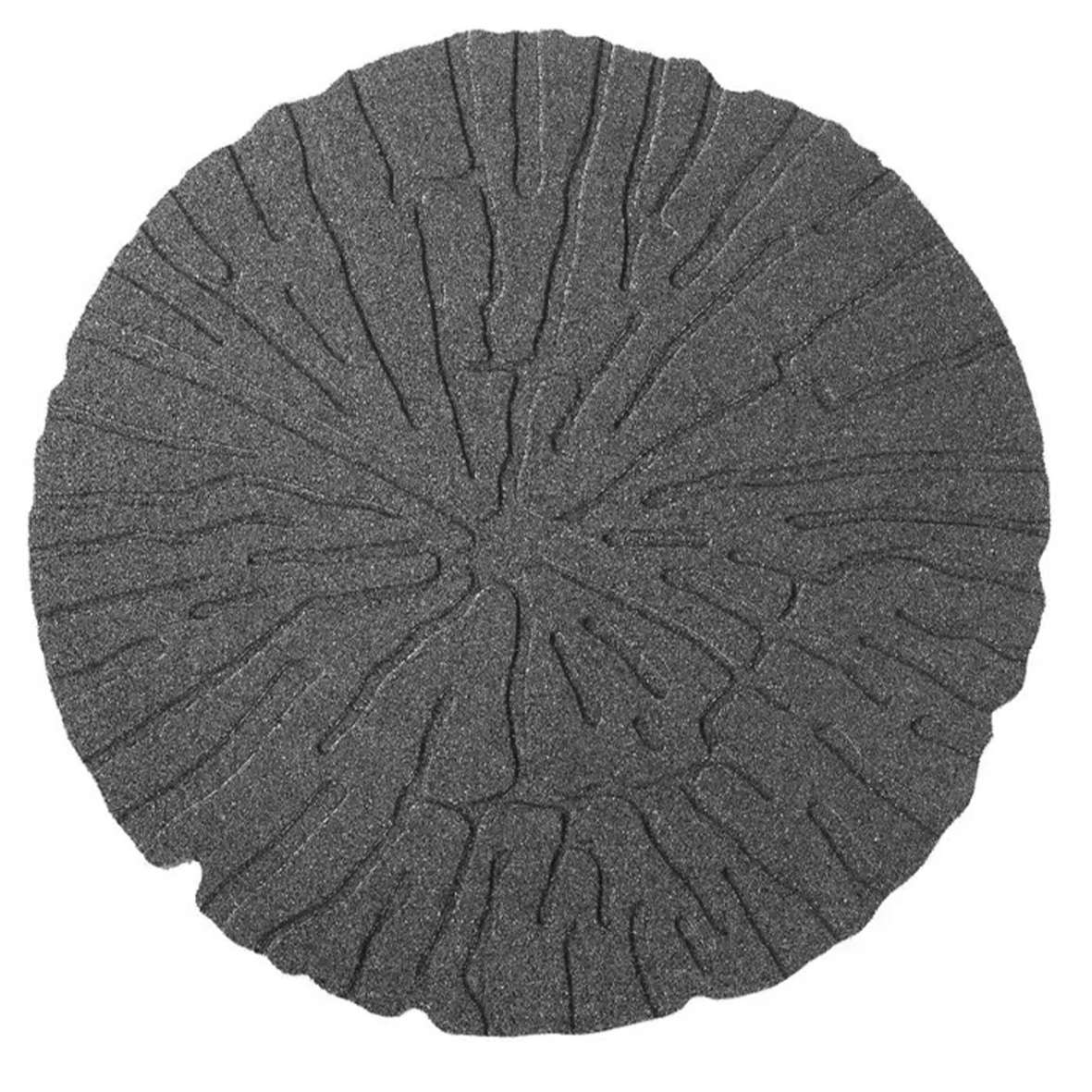 Rubber Stepping Stone Grey Log Design Garden Decoration | Set of 2 | Grey