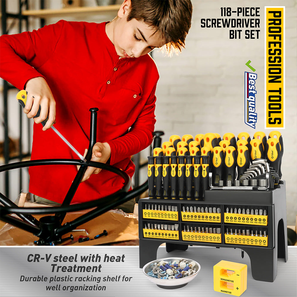 Breeins 118-piece Multi-purse Magnetic Screwdriver Bit Set