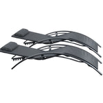 Pair Of Bali Sun Loungers | Set of 2 | Black