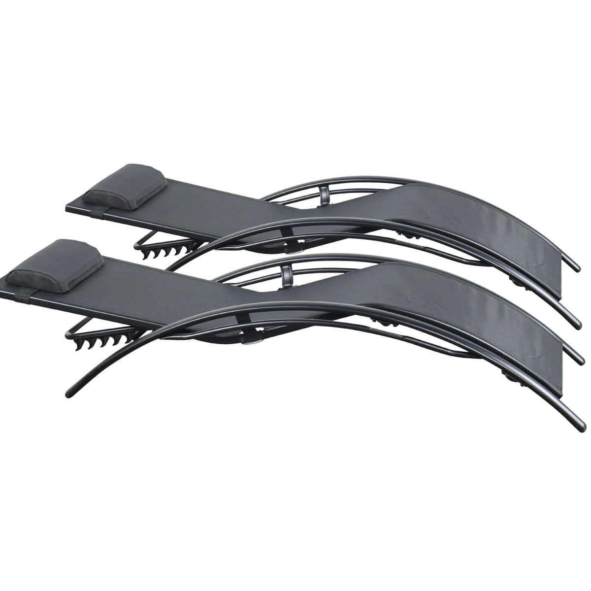 Pair Of Bali Sun Loungers | Set of 2 | Black