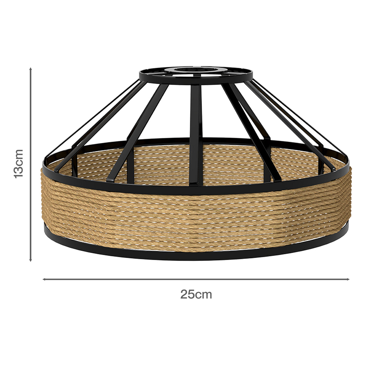 Emitto Modern Ceiling Pendant Light Shade Industrial Hemp Rope Lamp Shade