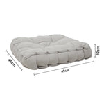 45cm Square Chair Seat Cushion Pad With Handle | Light Grey