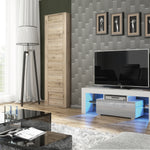 Floe Tv Unit 130cm With Led Lights | Grey
