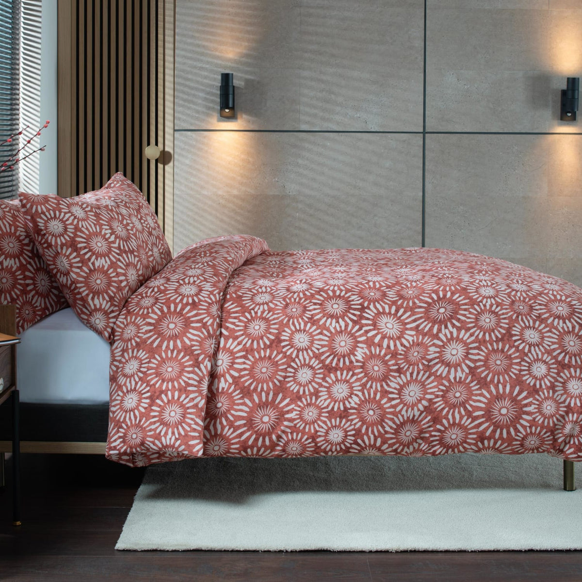 Studio Thompson Rust Cotton Duvet Cover Set | Super King | Rust
