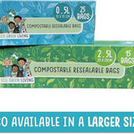 Compostable Resealable Zip Lock Bags Small  0.5 Litre | Set of 3 | White