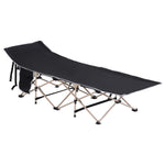 Single Person Folding Camping Cot Portable Camp Sleeping Bed | Black