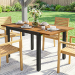 Outsunny Patio Dining Table Expandable 80-120 Cm