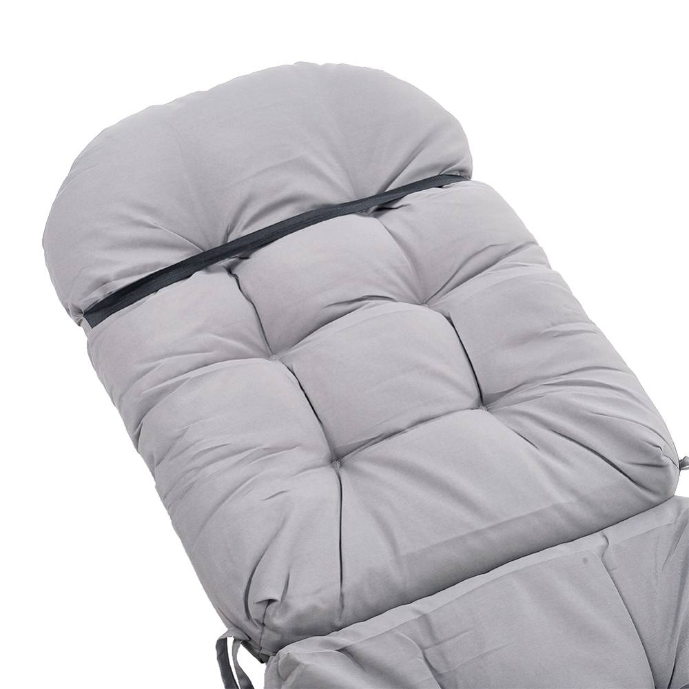 Outdoor Waterproof Tufted Swing Seat Cushion | Light Grey