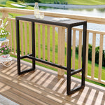 Modern Garden Bistro High Bar Table Grey - 120w X 40d X 105h Cm