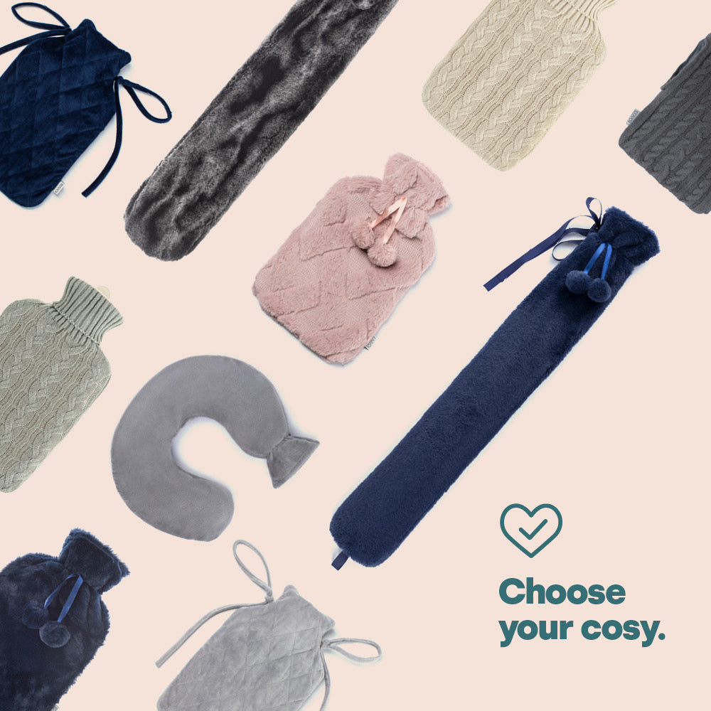 Plush Hot Water Bottle | Navy Blue