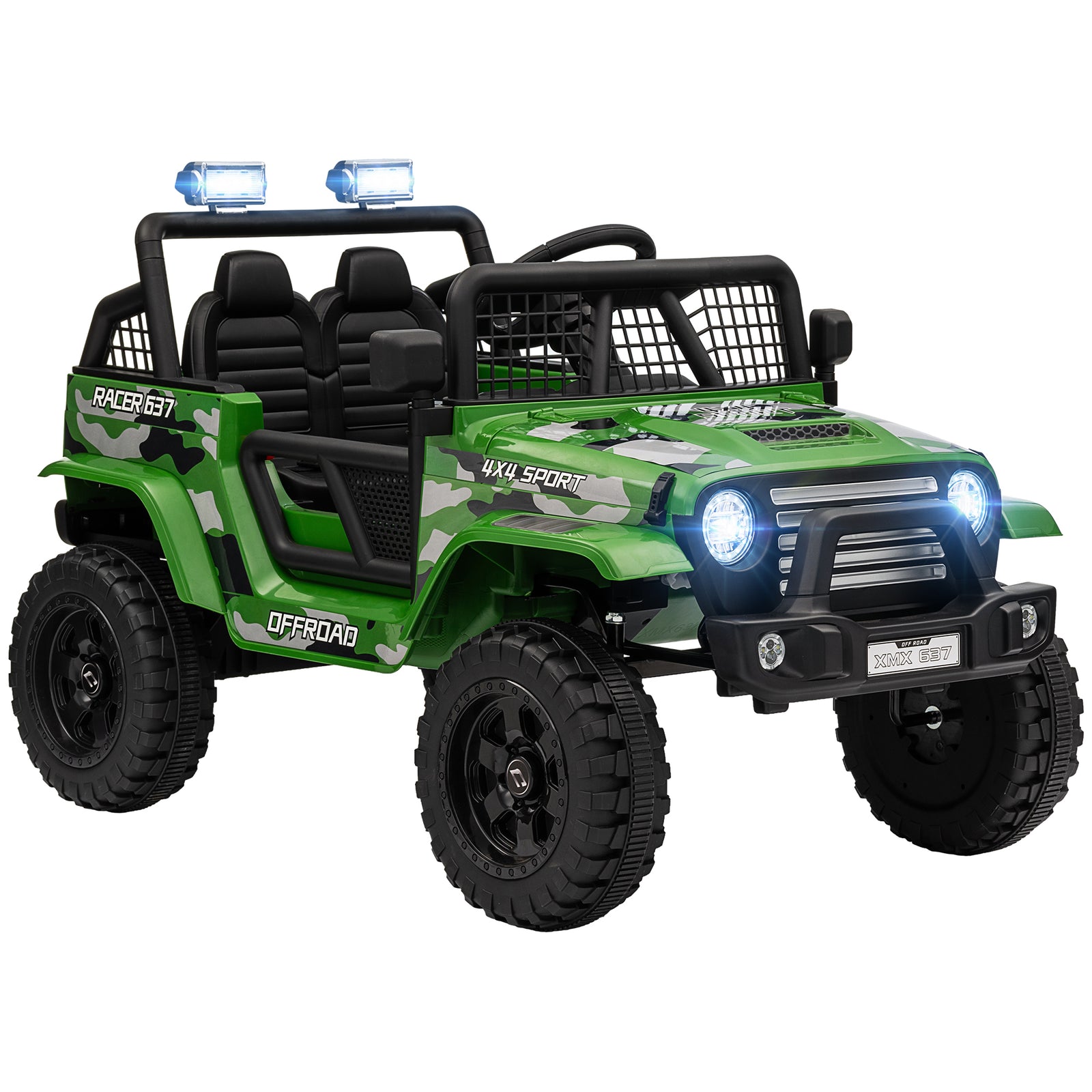 Kids Ride On Car, 12v Electric Truck W/ Suspension | Green